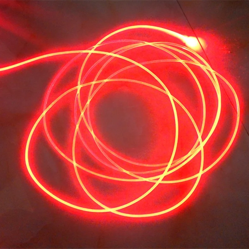 Solid Core PMMA diameter 4mm flexible side glow fiber optic for project 100m/roll