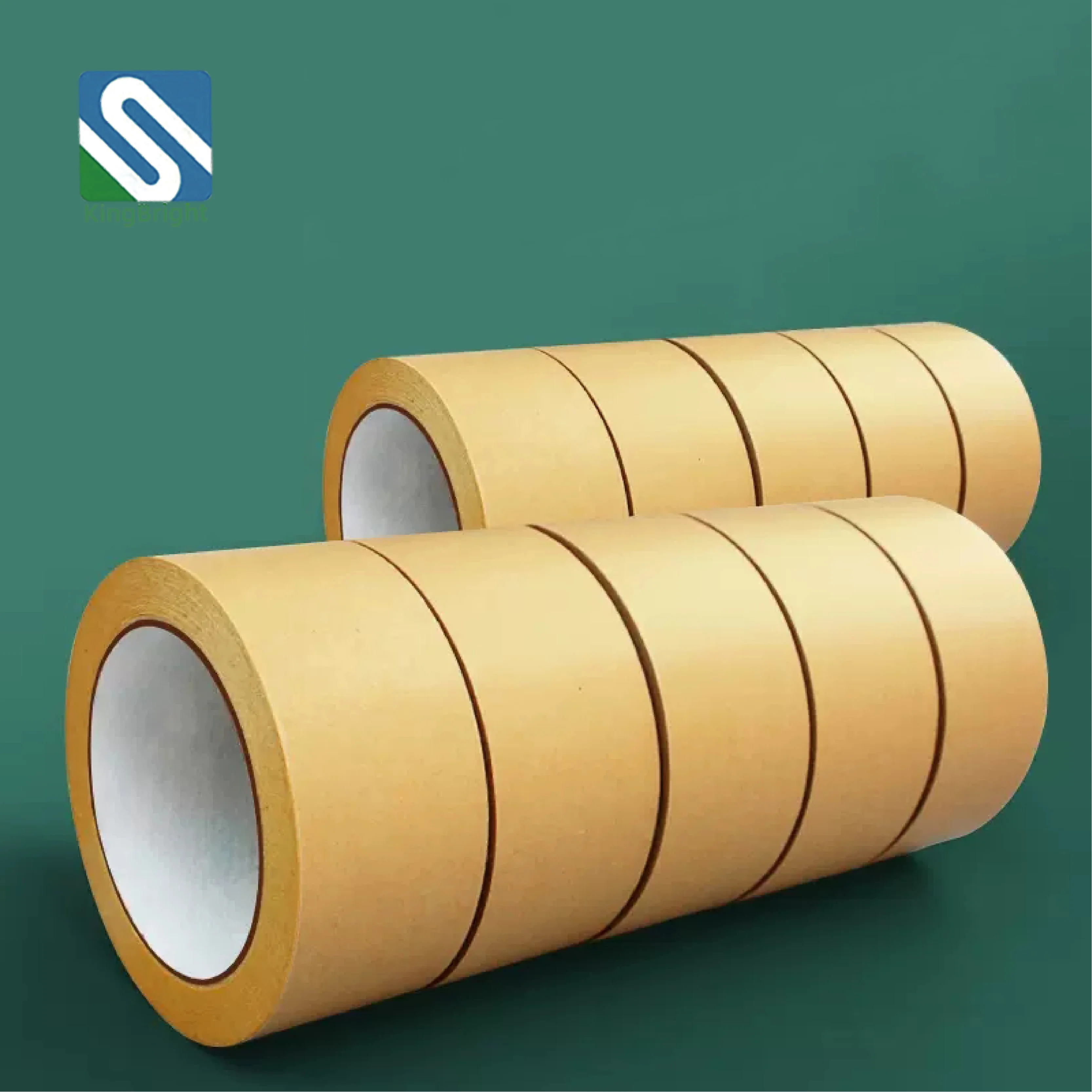 Writable kraft paper tape water-free self-adhesive hand-tearing masking packaging sealing box high temperature resistance