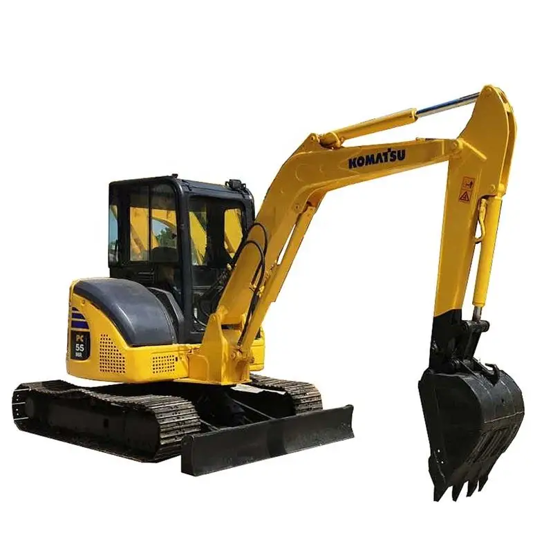 Japan 5 ton 5.5 ton komatsu used excavator pc55 pc55mr rubber track farm and garden digging excavator machine