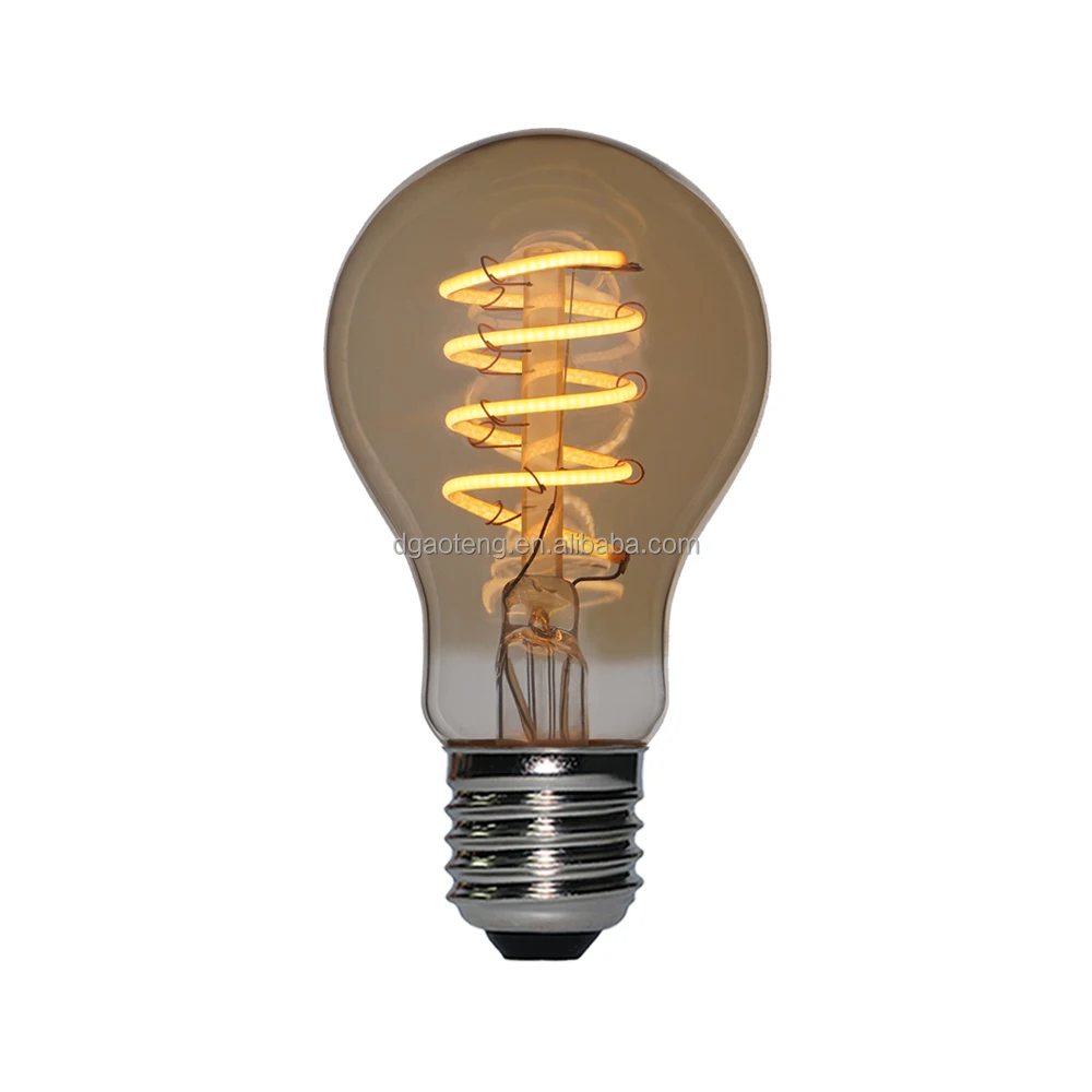 A19 A60 led soft filament lamp E26/E27 Edison Light Bulbs glass lamp Indoor Decoration Lighting