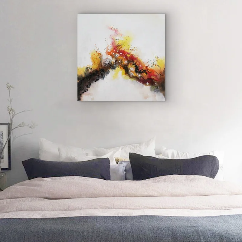 Netion top seller custom handmade abstract modern line wall art canvas oil painting landscape painting