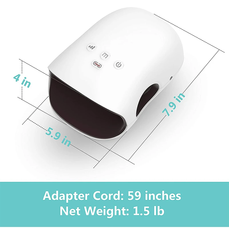 Rechargeable Kneading Hand Massager with Heat   Air Compression Cordless Electric Hand Massager