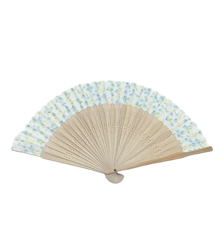
Custom Printed Chinese Cute Handsome Durable Souvenir Bamboo Fan Folding Hand Fan 