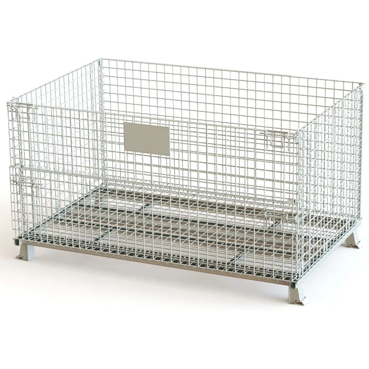 Stainless steel customized  logistic storage folding roll container wire mesh trolley