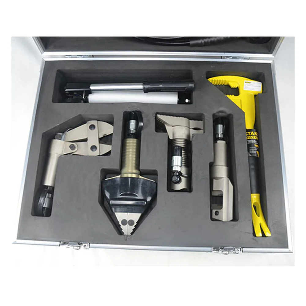 
Multifunctional hydraulic door opener tool kit for car door and safety door breaking 