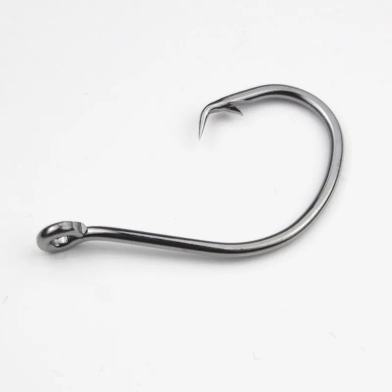 1#  1/0  2/0  3/0  4/0  5/0  High Carbon Steel Game Carp Fishing Hooks Sea Worm Carp Single Circle Barbed Hook