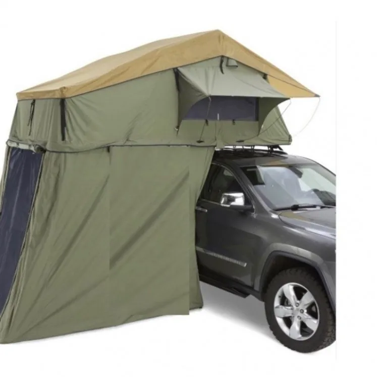 Camping car tent rooftop waterproof tent 4 person roof tent with side awning