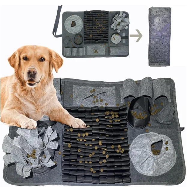 Weaving tape sniffing pad to relieve boredom intelligence toy sniffing blanket dog training sniffing pad toy pet sniffing pad