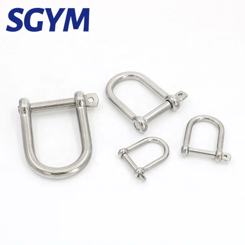 
316 Stainless steel Wide D Shackle for marine and industrial rigging aplications M5-M12 