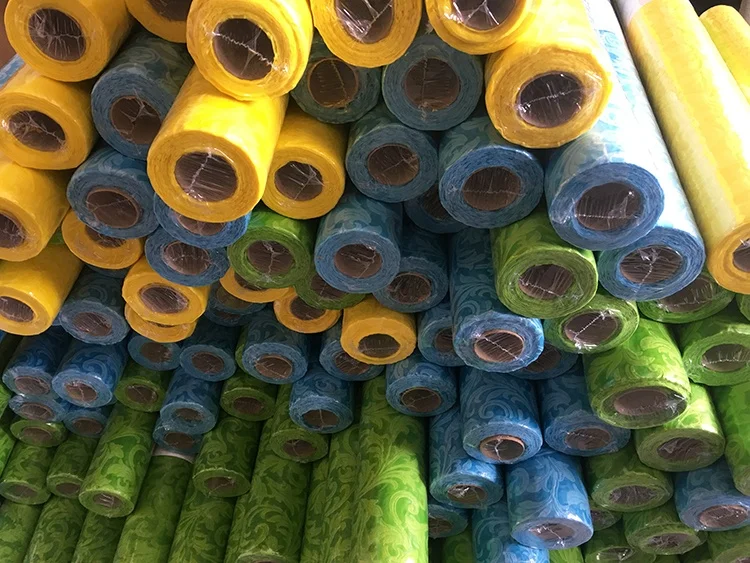 Embossed nonwoven pp spunbond embossed non woven gift packing fabric for bouquet