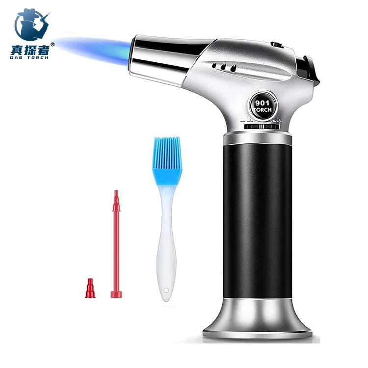 Gf901 Hot Sale Windproof Mini Jewelry Welding Butane Gas Torch Lighter With Adapters