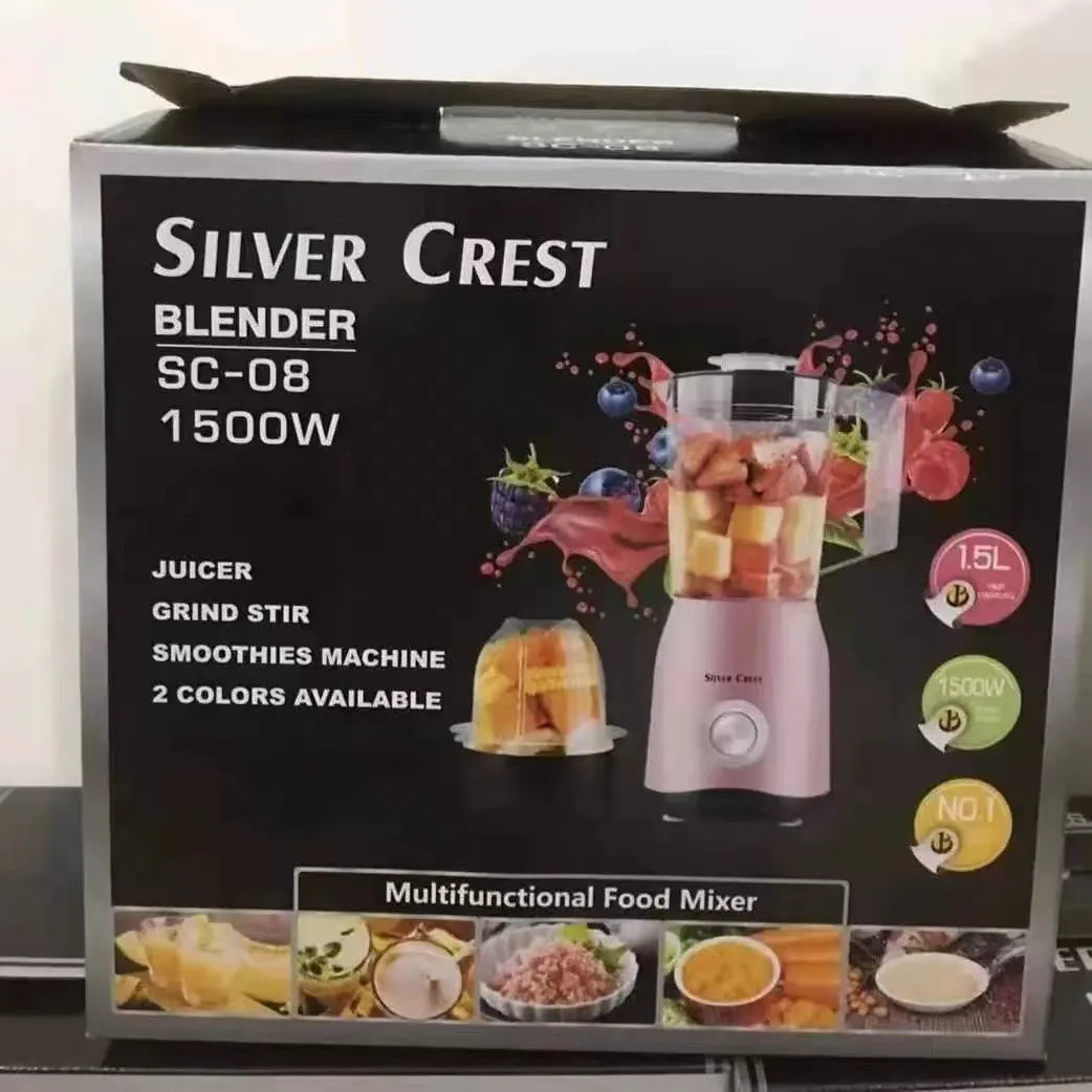1.5L electric silver crest heavy duty fruit 1500W mixer grinder juicers blenders