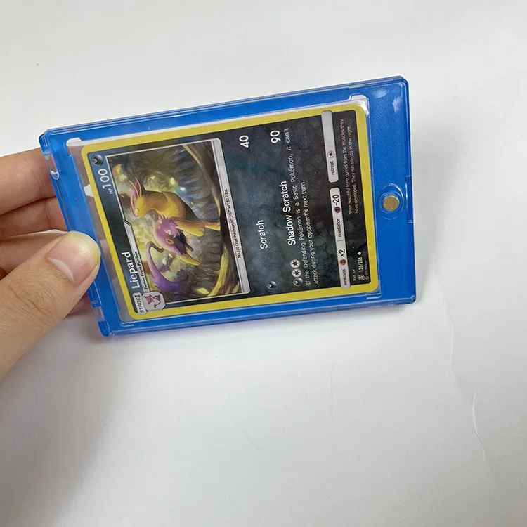 Acrylic Clear Football Sport Baseball Trading Card Protection Hard Plastic Magnetic Card Holder Case