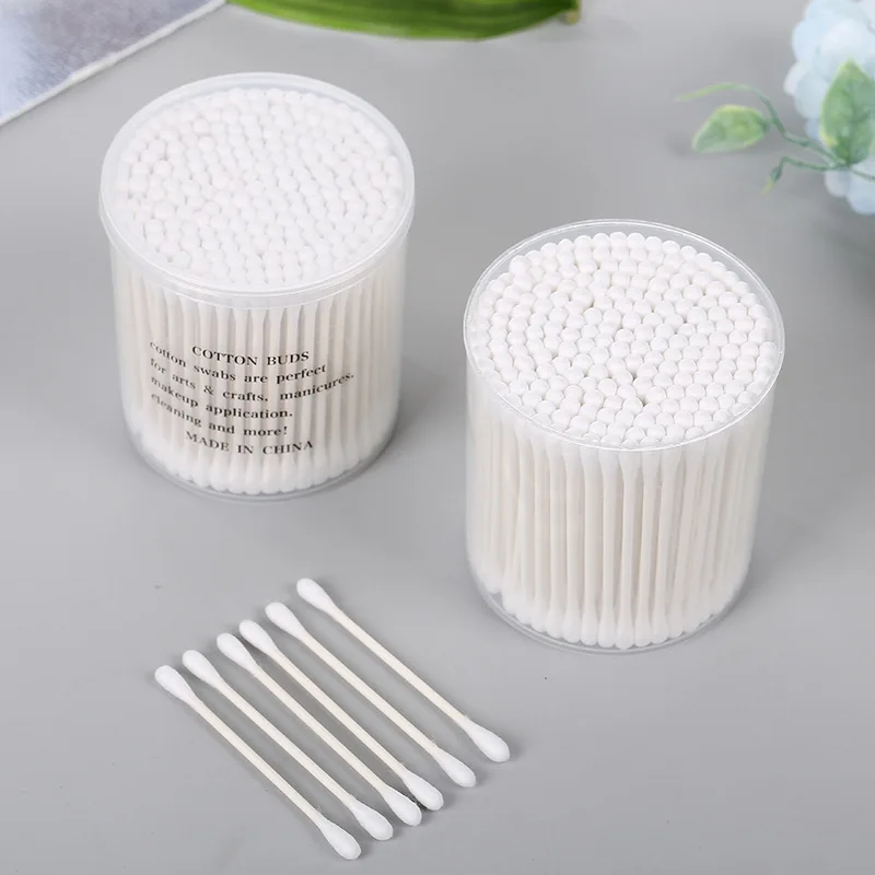 Durable Bamboo Swab Swabs Wooden Handle Tips Bud Q-Tip Double Head Ear Cleaning Cotton Buds