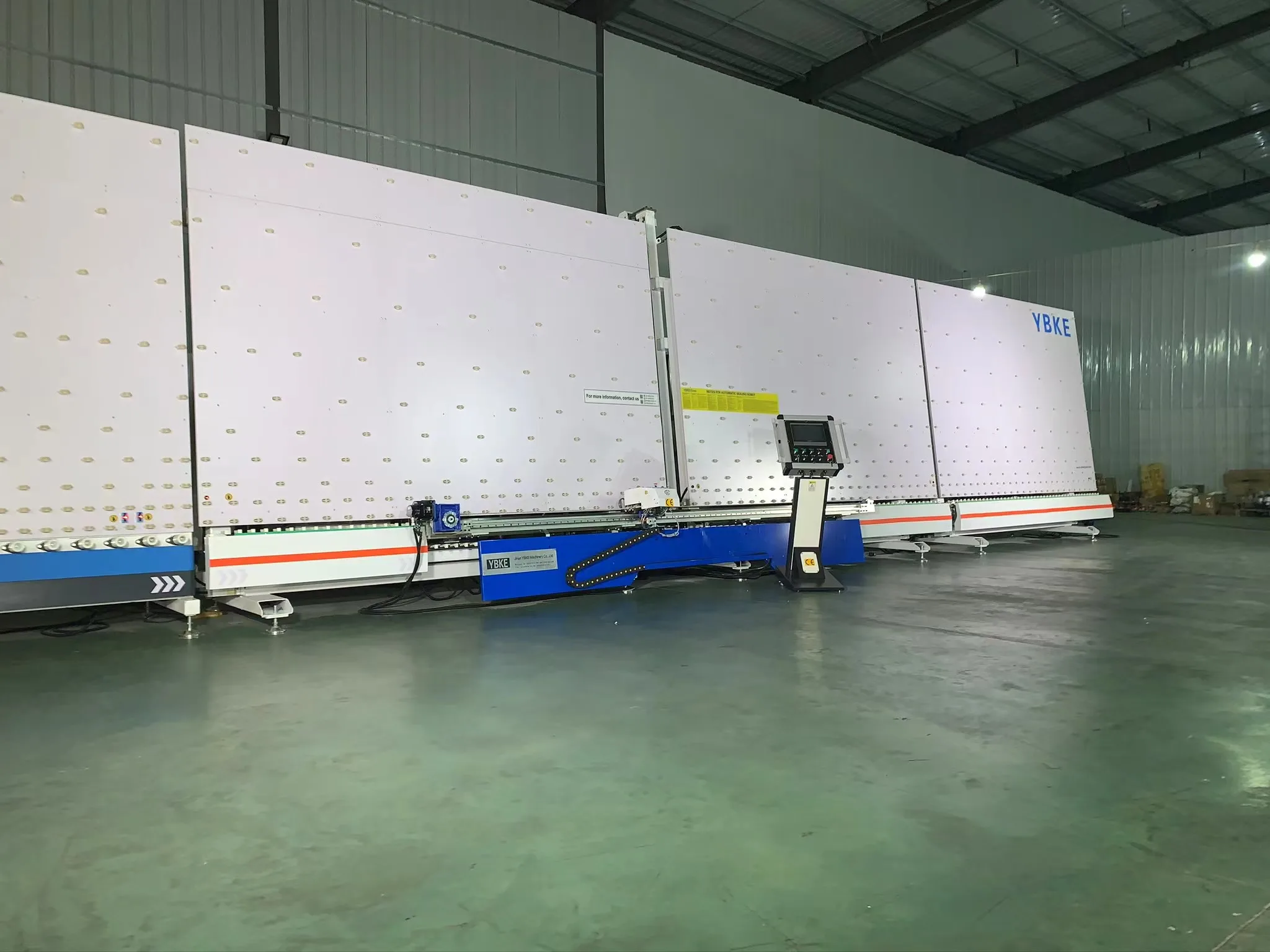 CNC Double Glass Glazed Production Line With Gas Filling Online For Double Glazing Glass Production