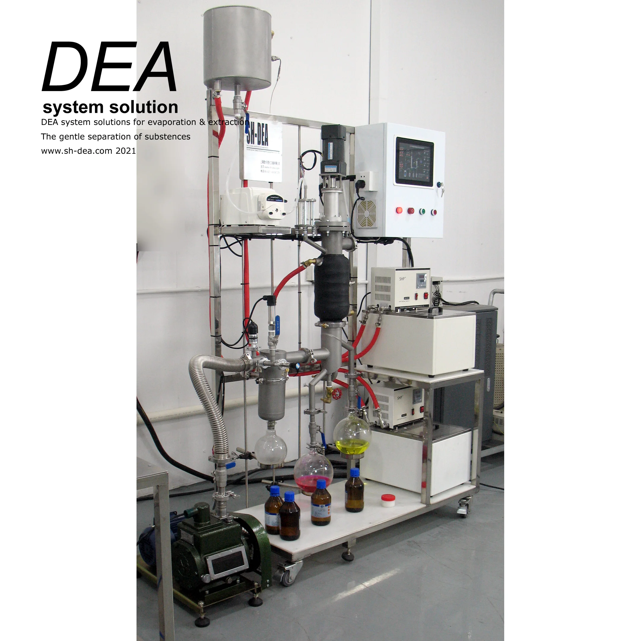 DEA-DZL-5  Herbal distilator Machine Stainless Steel Lab Short Path Molecular Distillation Wiped Film Evaporator