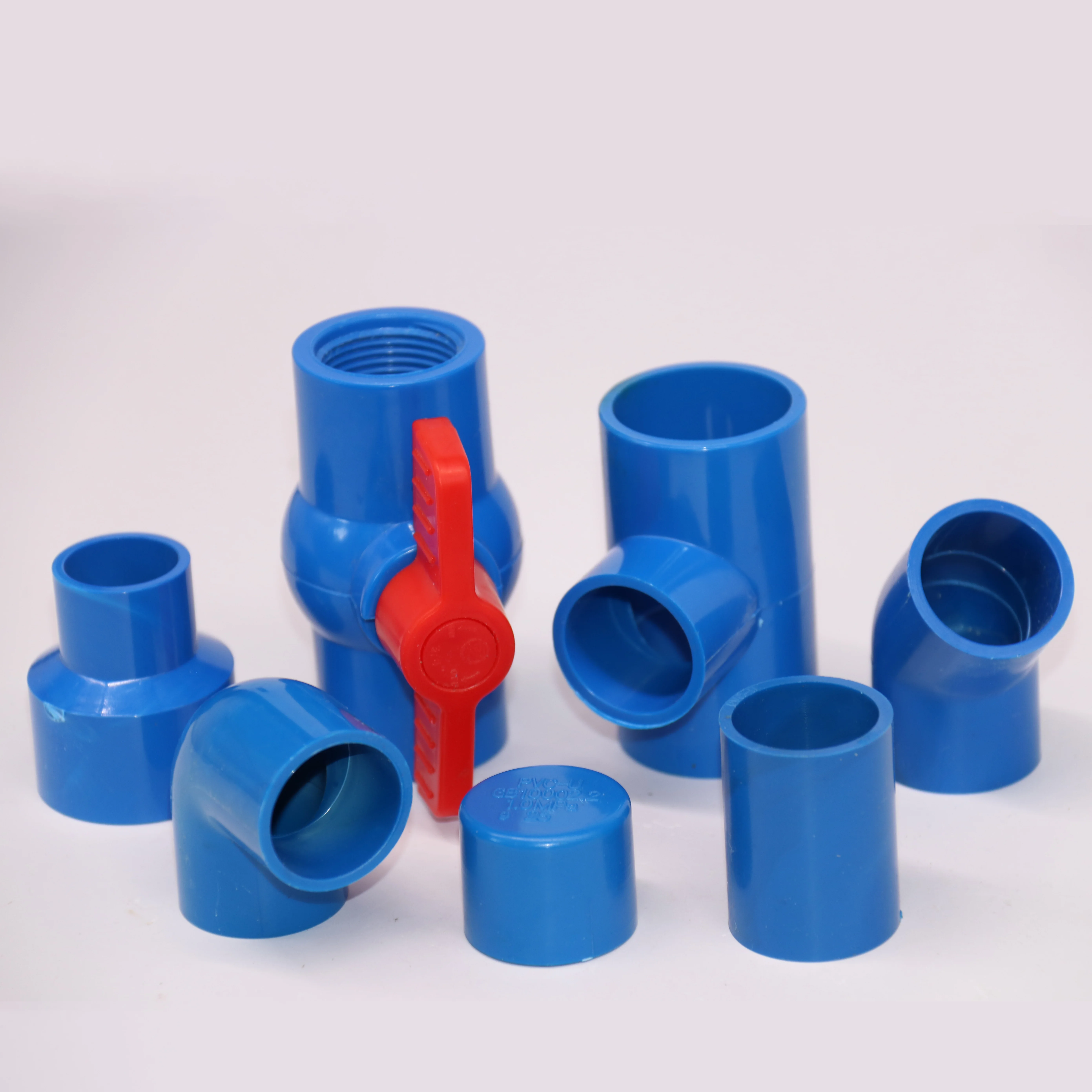 UPVC pvc pipe fittings 90 degree elbow tee flange coupling price pvc fitting for plumbing water supply