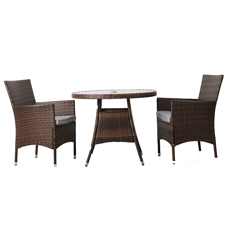 Садовая мебель производитель Патио Обеденный ротанг диван стулья сад набор в диаметре для продажи