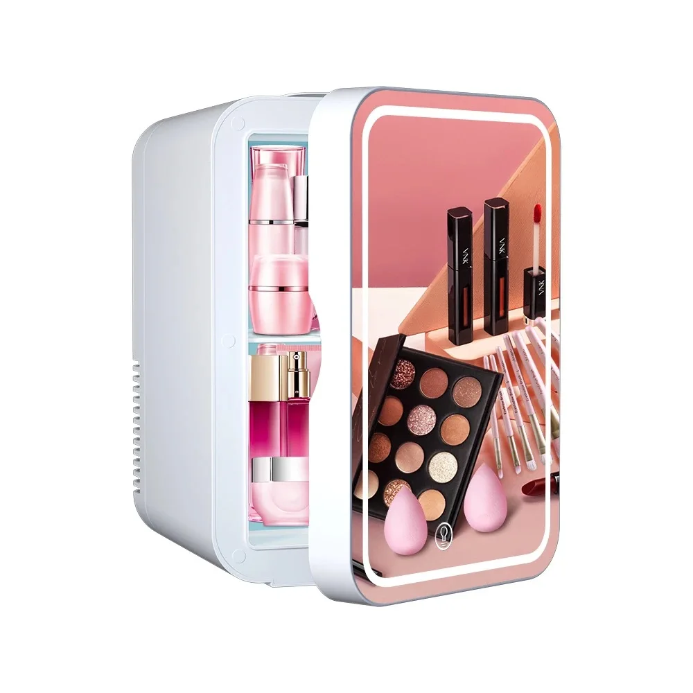 Portable Mini Nevera Refrigerator Makeup Fridge Beauty Skincare Fridge With Mirror