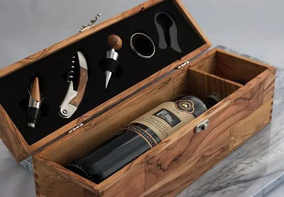 Factory Direct Sales Leather Outer Box Spot Wholesale And Retail Single Bottle Wooden Wine Box