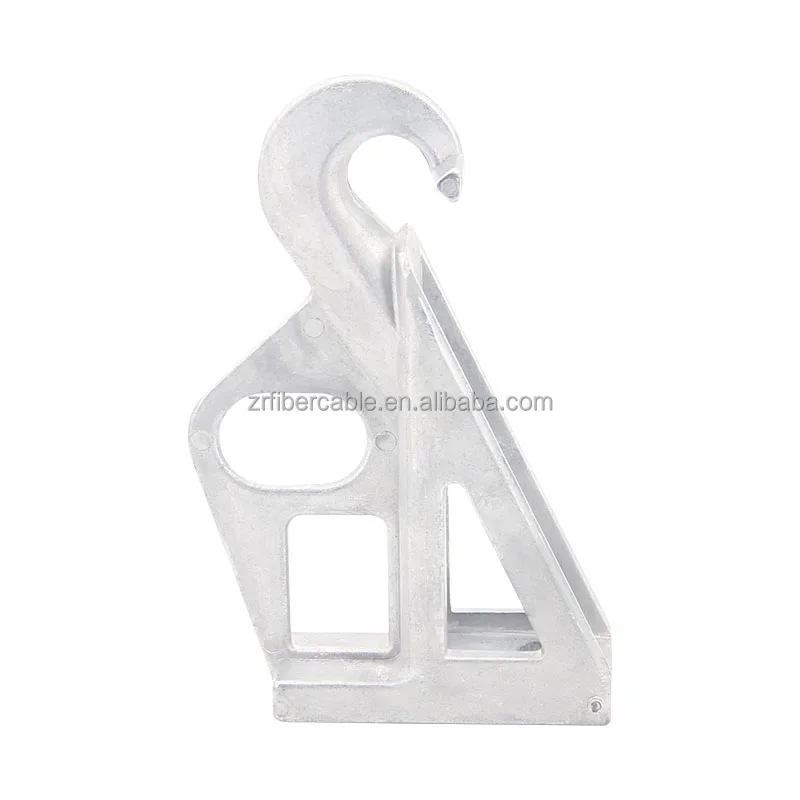 Ftth Electrical Wire Fittings Angle Suspension Anchor Clamp Aluminum Alloy Pole Brackets Clamp Power Cable Hanger
