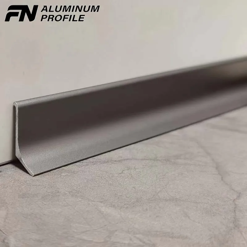 Beautify Decoration Living Room Extruded Aluminum Extrusion Profile Metal Embedded Skirting Line