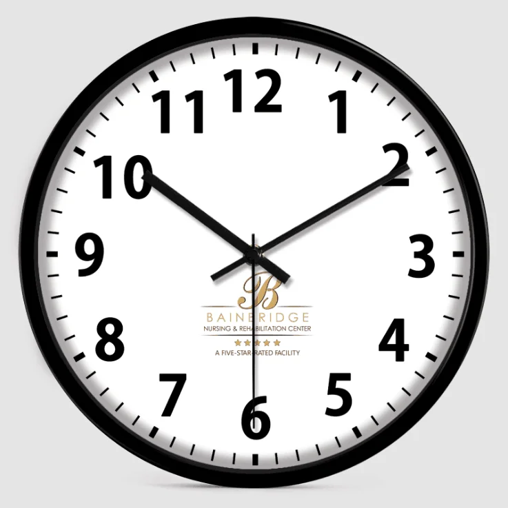 12inch promotion plastic wall clock with logo printing decorative modern wall clock home decoration