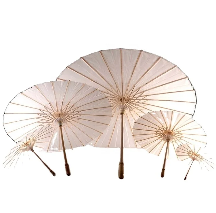 Blank oil paper umbrella DIY boutique handmade painting umbrella material Blank painted graffiti decorative props