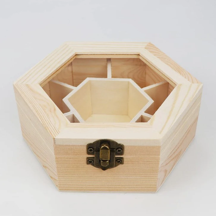 unfinished large wooden jewelry box personalized wood jewelry box with 7 compartments