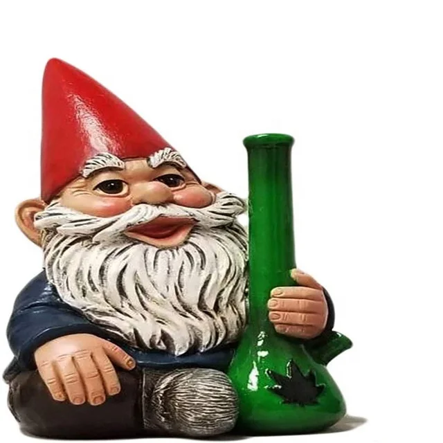 
Set of 4 Mini Gnomes with Bong Wine Beer and Pipe Figurine Statues Decor for Home Office Bar Garden Party Event Celebration Idea 