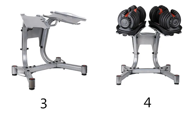 gym household adjustable dumbbell set 24kg/52.5lbs adjustable dumbbell holder