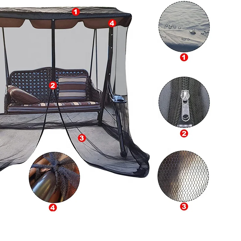  2021 new design waterproof Outdoor Patio Garden foldable swing anti mosquito