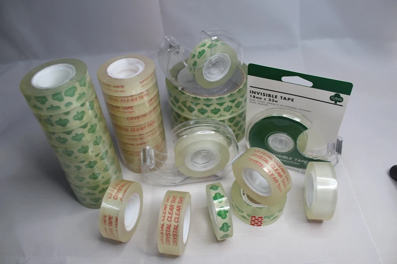 Customizable Super Transparent Strong Adhesive Stationery Tape Supermarket Household Adhesive Stationery Tape