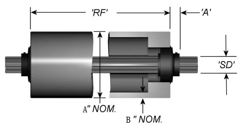Нержавеющая сталь более неработающего ролика-мертвого вал для бумаги или текстильная промышленность