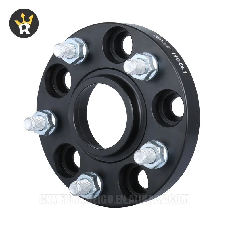 Black 20MM PCD 5x114.3 CB 64.1mm Forged Alloy wheel spacers 5x114.3 For Honda