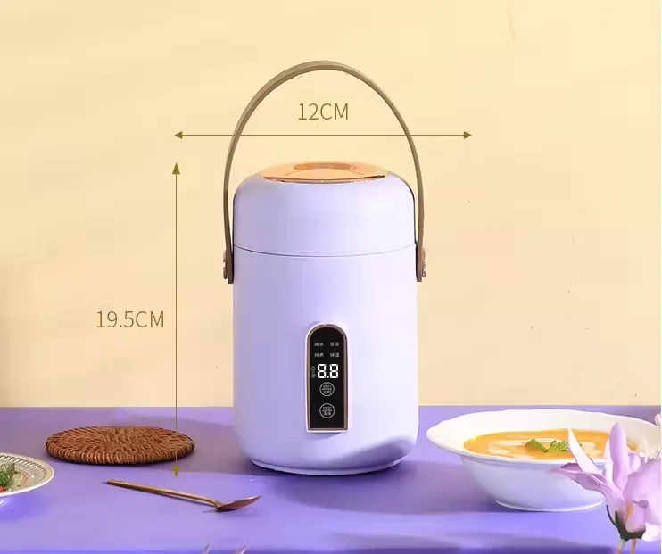 900ML Mini Portable Intelligent Small Electric Ceramic Stew Pot Rice Cookier Electric