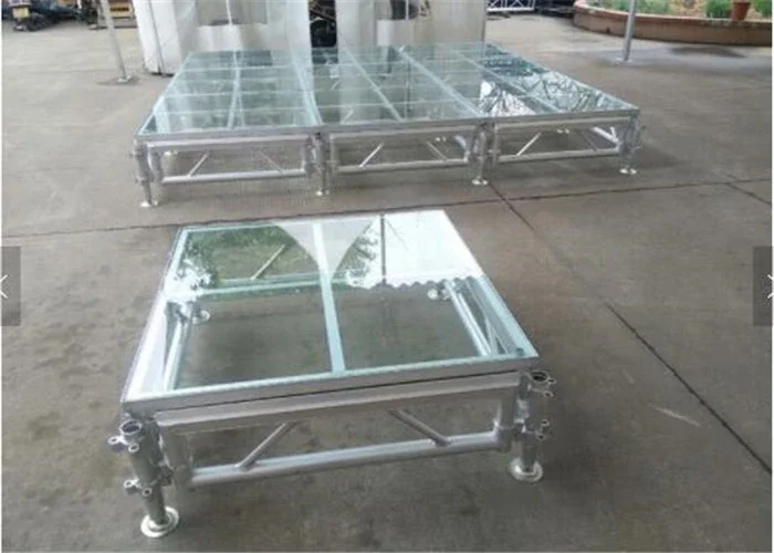Outdoor Aluminium Clear Acrylic Glass Wedding Party Stage Portable DJ Concert Lighting Exhibition Event Stage Platform