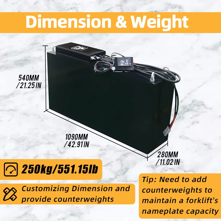 LFP 38.4V 500Ah 19200wh Lithium 36v 48v 72v electric forklift Truck Wheel Loaders battery pack for Hyster Toyota Forklift