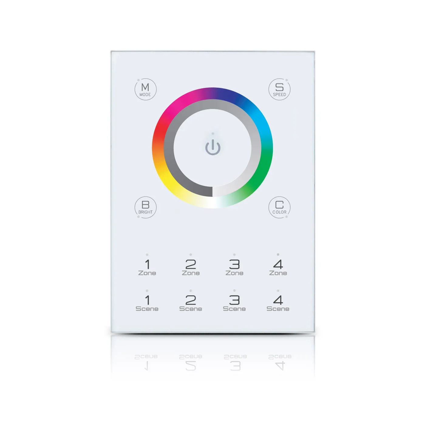 High Sensitivity 3W 36-Mode Black & White Panel Touch Center Console Dimmer Genre