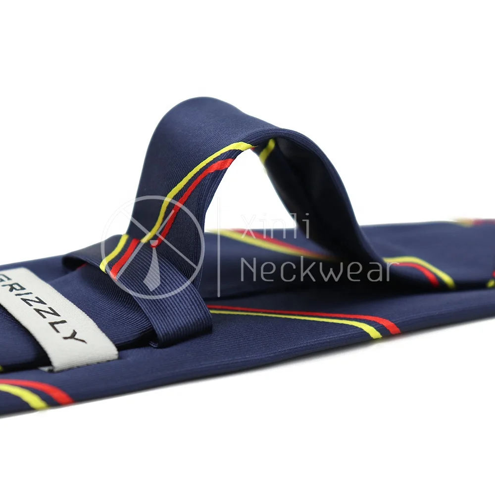 Factory Cheap Polyester Woven Jacquard Men Blue Ties Custom Logo Private Label Manufactures Tie Wholesale