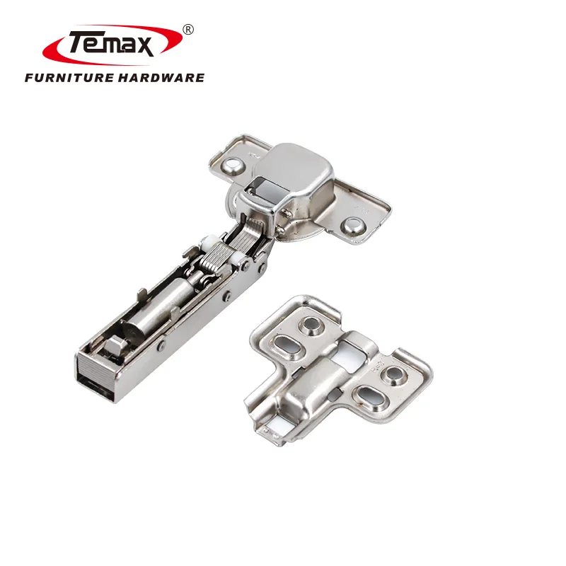 4 Hole Plates Adjustable Screw Selfclosing Auto Hinges Hydraulic Furniture Assembly Spring Hinge