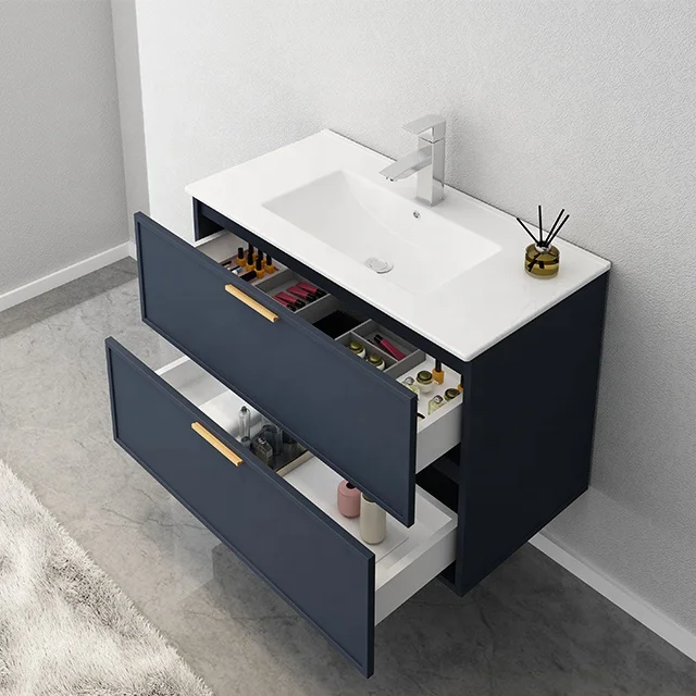 Factory direct sale wall mounted single modern vanity bathroom