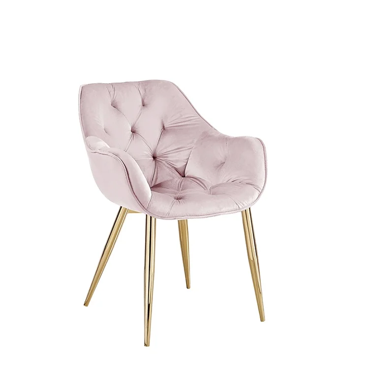 chairs restaurant dining room morden luxury italian european formal windsor pink upholstery armrest kitchen dining chair velvet