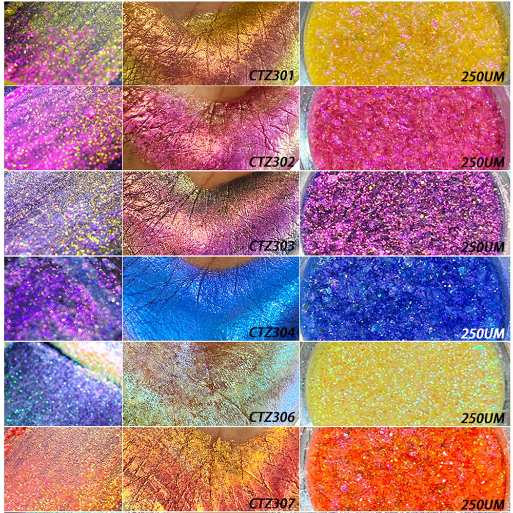 CTZ3 Jinrunli rainbow color FOUR TONE chameleon pigment eyeshadow chameleon effect shifting powder