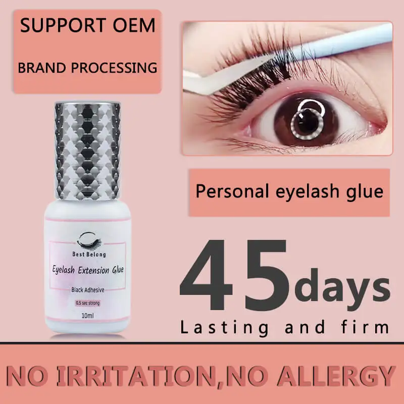 Wholesale Lash Glue Strong Low Fume Quick 0.5 Second Waterproof  Eyelash Extension Glue 0.5s Glue 8 9 Week Retention BestBelong