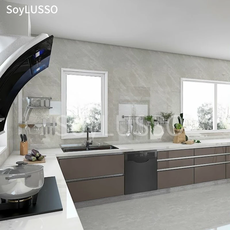 SOYLUSSO China Manufacturer Customized Design Middle Density Fiber Board With Hpl Kitchen Cabinet
