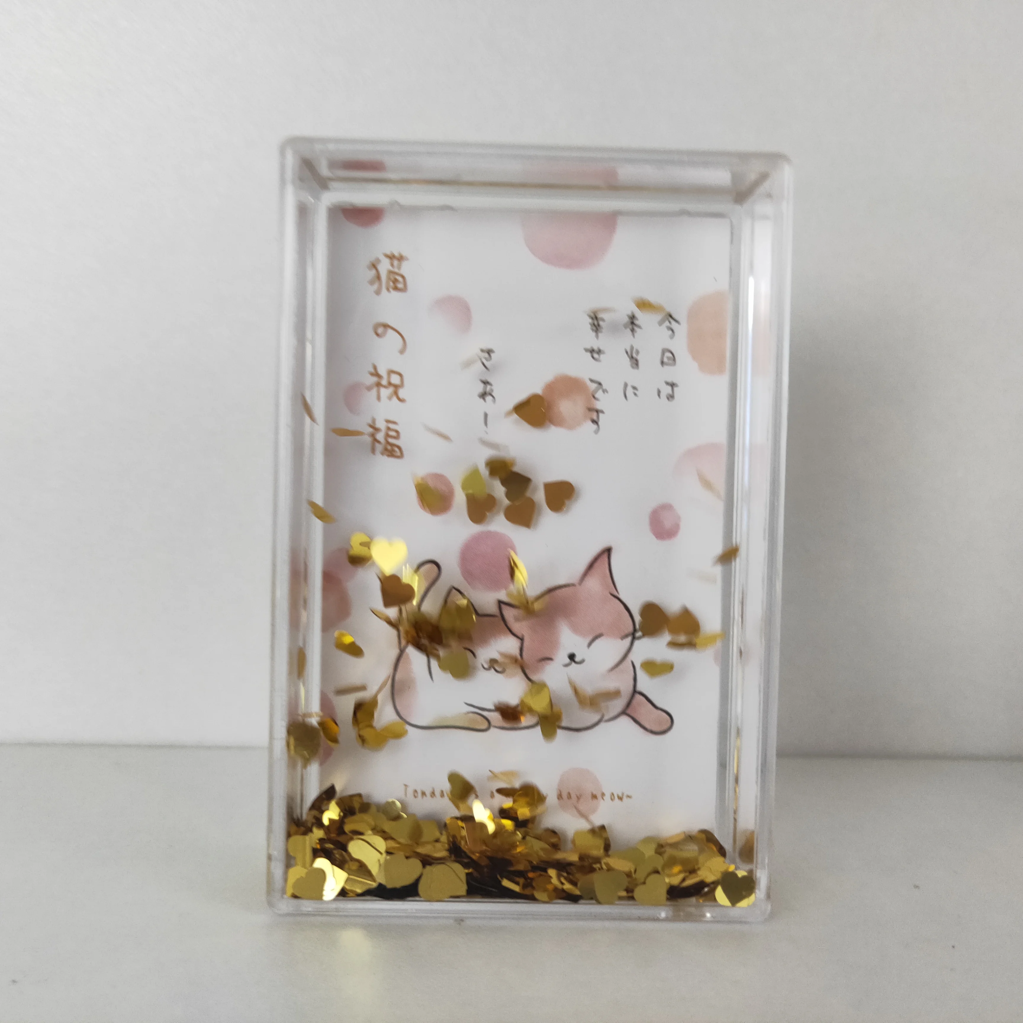 Прозрачный PS gold glitter 2x3 instax Liquid water Snow globe frame