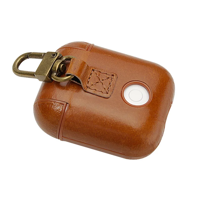 OEM Handmade case for  headset case Customized 100% Full Cow genuine leather case for Airpod Pro