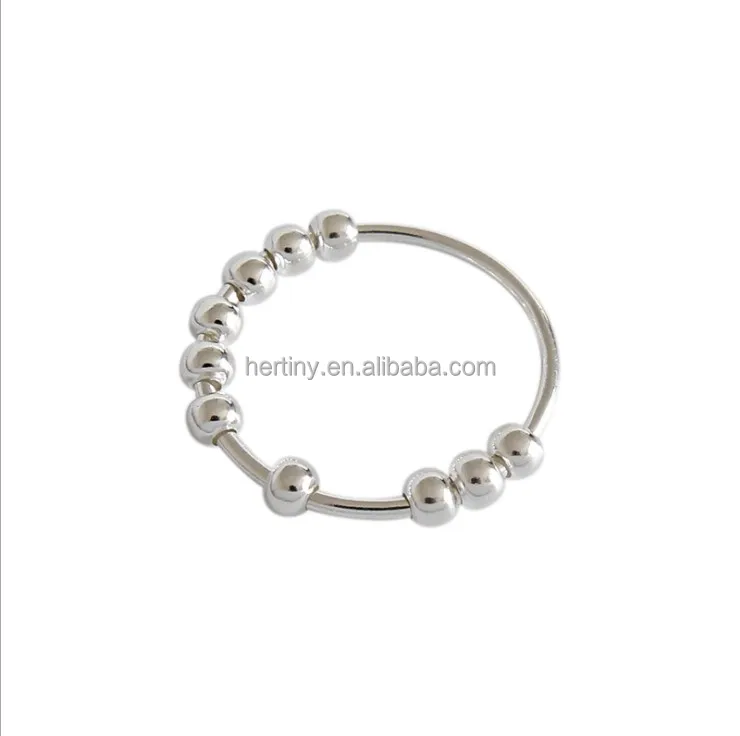 sterling silver 925 jewelry anxiety fidget finger ring Anti-anxiety rings for women men