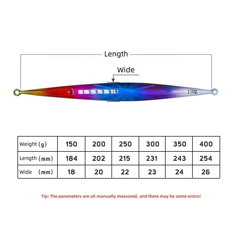 New With auxiliary hook150g-400g Oem Fast Slow Uv Lead Jig Flash Fishing Lure Jigging Slow Pitch Jigs Sinking Metal Lure